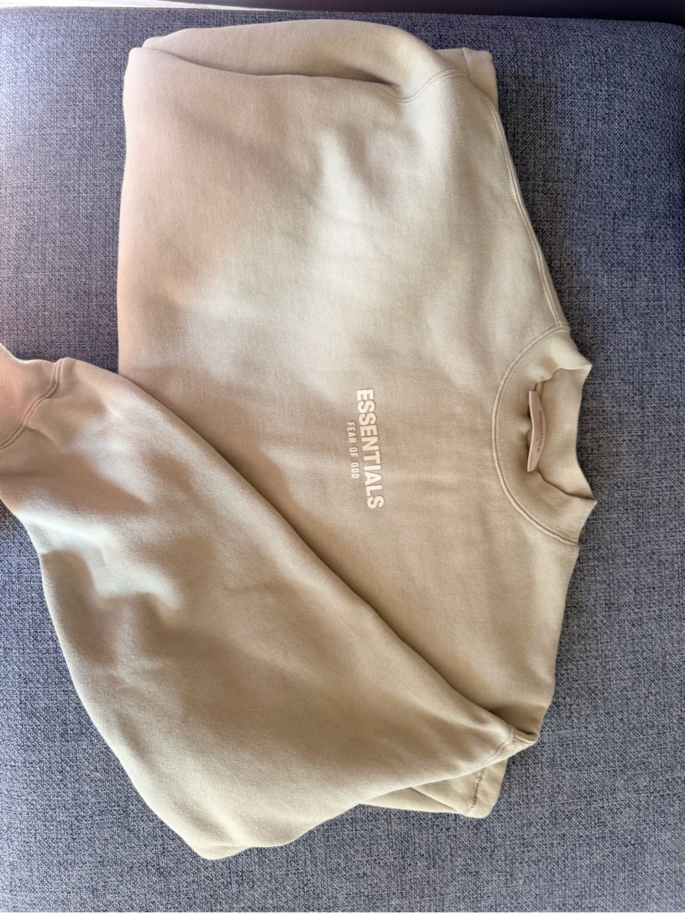Essentials Men's Crewneck Sweatshirt in Light Green/Tan